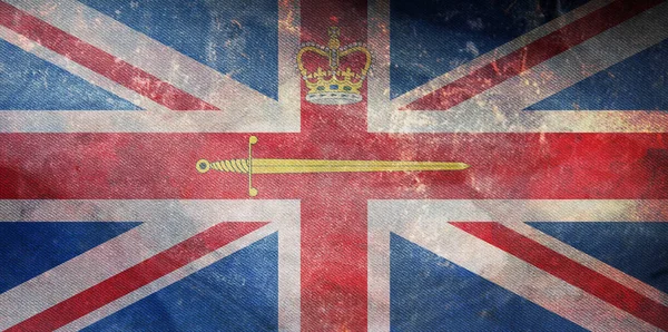 Pohled Shora Retro Vlajku Lorda Poručíka Spojeného Království Grunge Flag — Stock fotografie