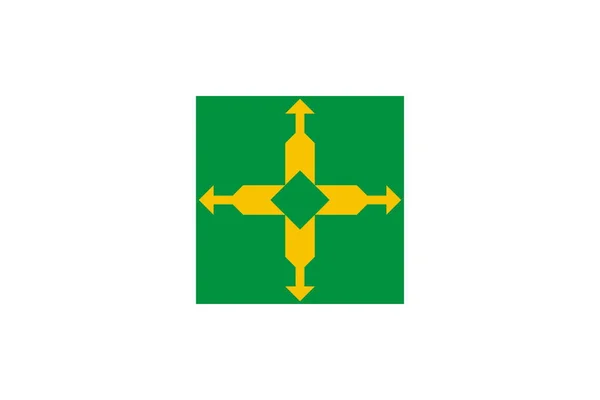 Top View Flag Distrito Federal Brazília Brazil Utazási Hazafias Koncepció — Stock Fotó