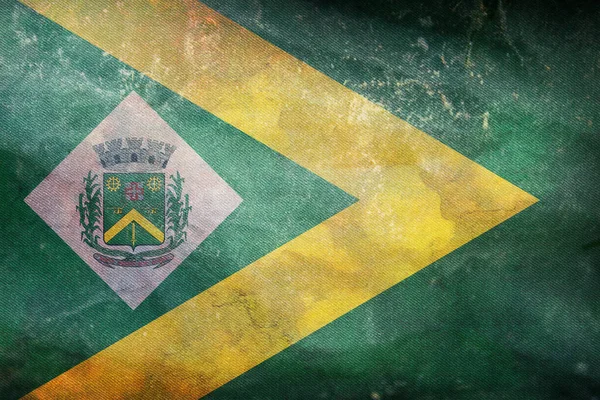 바르바 에스테 울루의 리트로 깃발의 브라질의 브라질 애국자 개념입니다 깃대는 — 스톡 사진