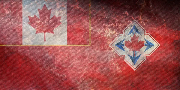 Top View Retro Flag Canadian Army 1968 1998 Canada Grunge — стокове фото