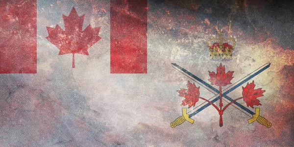 Top Pohled Retro Vlajku Canadian Army 2013 2016 Kanada Grunge — Stock fotografie