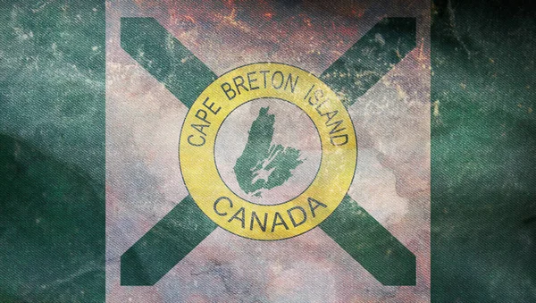 Draufsicht Auf Die Retro Flagge Von Cape Breton Island Kanada — Stockfoto