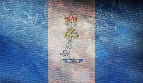 Top Kilátás Retro Zászló College Militaire Royal Saint Jean Kanada — Stock Fotó