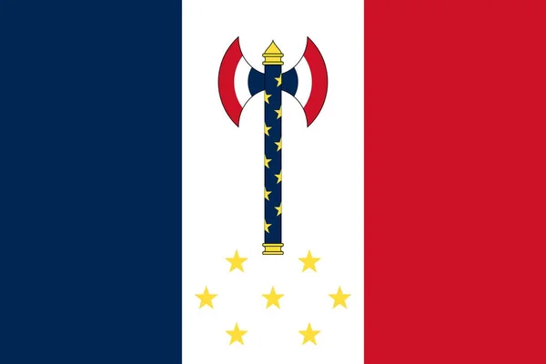 Blick Von Oben Auf Die Flagge Philippe Petain Staatsoberhaupt Von — Stockfoto