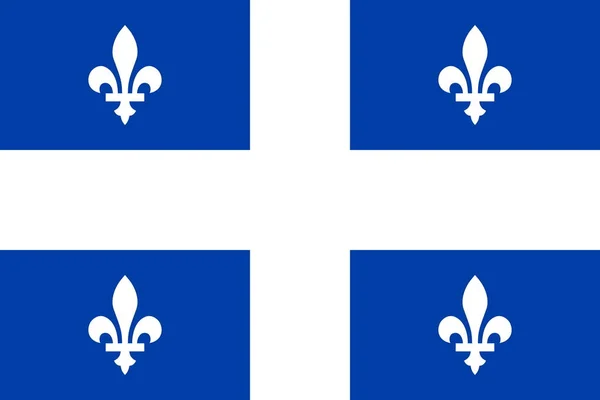 Top View Flag Quebec France French Travel Patriot Concept Flagpole — Stockfoto