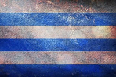 Retrobayrak Dunkirk 'ün üst görüntüsü, grunge dokusuyla Fransa. Fransız vatansever ve seyahat konsepti. Bayrak direği yok. Uçak tasarımı, tasarım. Bayrak arkaplanı