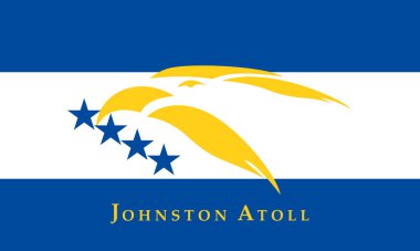 Johnston mercan adasının en iyi manzarası, Amerikan bayrağı, bayrak direği yok. Uçak tasarım düzeni Bayrak arkaplanı