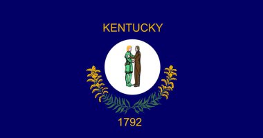 Kentucky 1918 'in en iyi manzarası 1963, ABD bayrağı, bayrak direği yok. Uçak tasarım düzeni Bayrak arkaplanı