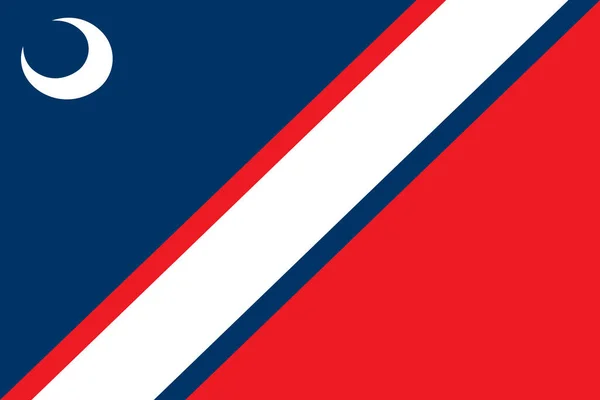 Vista Superior Bandera Clinton Carolina Del Sur Estados Desatados América —  Fotos de Stock