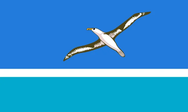 Bovenaanzicht Van Midway Islands Local Usa Vlag Geen Vlaggenmast Vlakke — Stockfoto