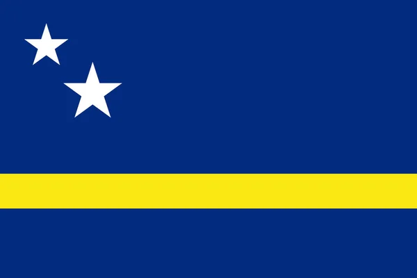 Vue Dessus Drapeau Officiel Curaçao Voyage Concept Patriote Pas Mât — Photo