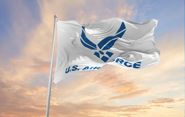 Minsk Wit Rusland Mei 2021 Vlag Van Amerikaanse Luchtmacht Wapperend — Stockfoto