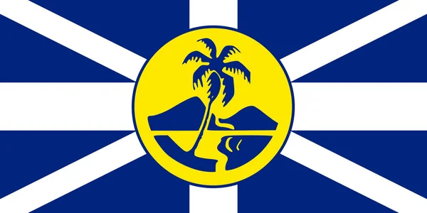澳大利亚豪勋爵 Lord Howe Island 的头像 澳大利亚旅行和爱国心的概念 没有旗杆 平面设计 国旗背景 — 图库照片