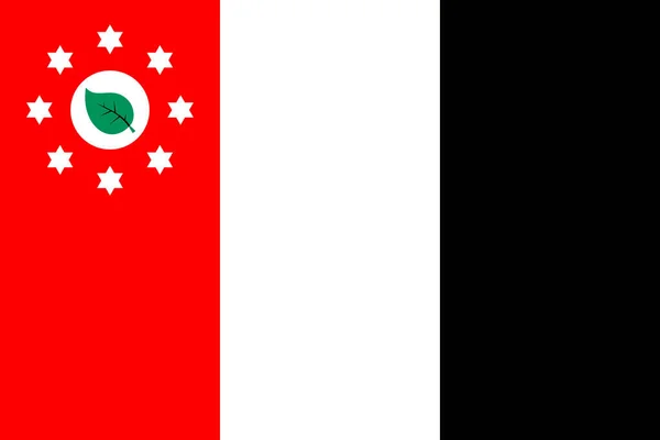 澳洲默里岛 Murray Island Mer 澳大利亚旅行和爱国心的概念 没有旗杆 平面设计 国旗背景 — 图库照片