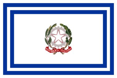 Bayrak sivil otoritesinin en üst görüşü, İtalya. İtalyan vatansever ve seyahat konsepti. Bayrak direği yok. Uçak tasarımı, tasarım. Bayrak arkaplanı