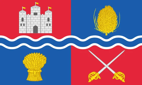 Top View Newbury Town Flag United Kingdom Great Britain England — 图库照片
