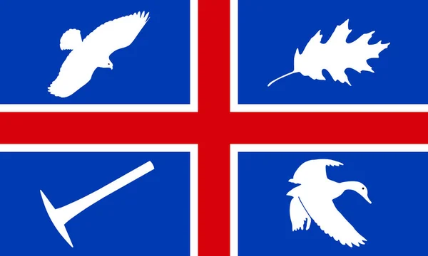 英国国旗 Wroxton村的头像 大不列颠及北爱尔兰联合王国 没有旗杆 平面设计 国旗背景 — 图库照片