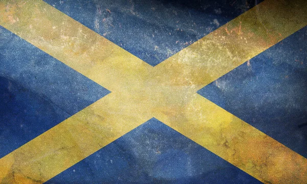 阿尔本斯的顶部视图 英国复古国旗与格子纹理 大不列颠及北爱尔兰联合王国 没有旗杆 平面设计 国旗背景 — 图库照片