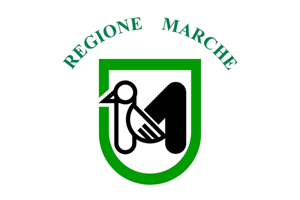 Top Uitzicht Vlag Marche Italië Italiaans Reis Patriottenconcept Geen Vlaggenmast — Stockfoto