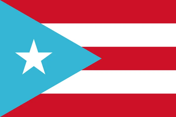 プエルトリコ1895 1952年 米国の国旗 旗竿のトップビュー 平面設計レイアウトフラグの背景 — ストック写真