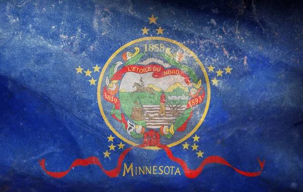 Top View Minnesota 1893 Usa Flag Flagpole Plane Design Layout — 图库照片