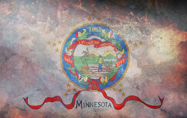 Top View Minnesota 1893 1957 Usa Flag Flagpole Plane Design — 图库照片