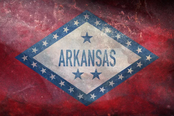 Bovenaanzicht Van Arkansas 1913 1923 Amerikaanse Vlag Geen Vlaggenmast Vlakke — Stockfoto