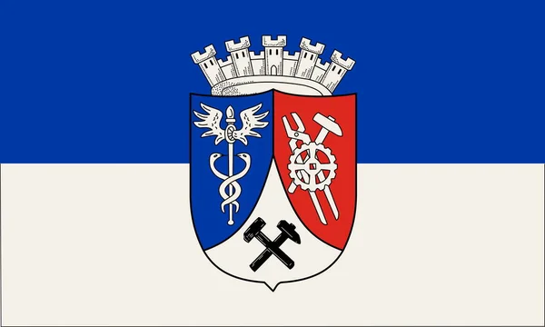 Vista Superior Bandeira Oberhausen República Federal Alemanha Não Tem Mastro — Fotografia de Stock