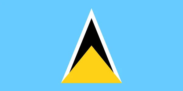 Hivatalos Saint Lucia Zászló Tetejére Utazási Hazafias Koncepció Nincs Zászlórúd — Stock Fotó