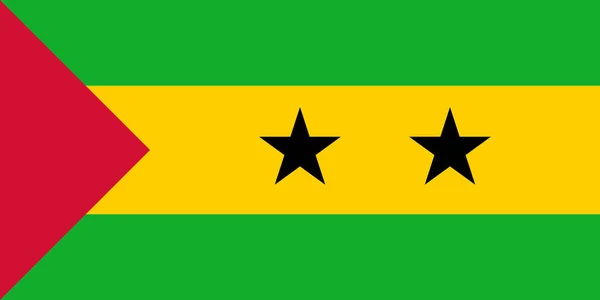 Top View Official Flag Sao Tome Principe Travel Patriot Concept — Stock Photo, Image