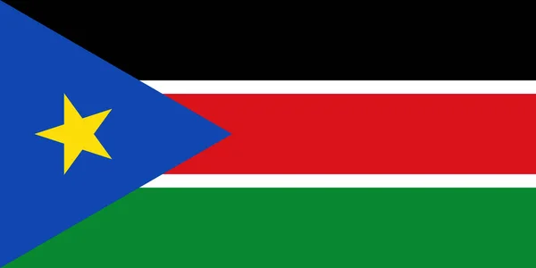 Top View Official Flag South Sudan Travel Patriot Concept Flagpole — Fotografia de Stock