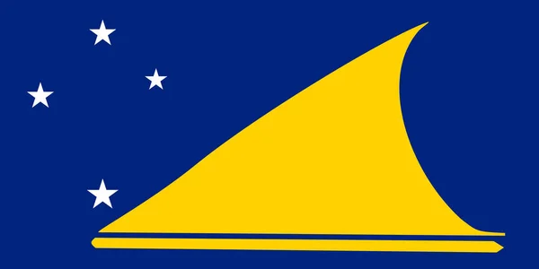 Vue Dessus Drapeau Officiel Tokelau Voyage Concept Patriote Pas Mât — Photo