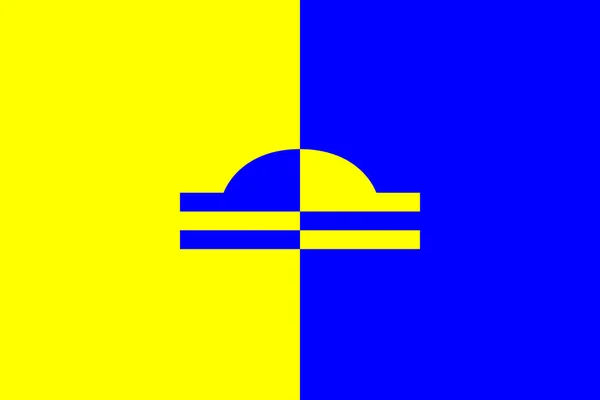 旗のトップビューオランダのEde オランダの愛国者と旅行の概念 旗竿はない 平面設計 レイアウト 旗の背景 — ストック写真