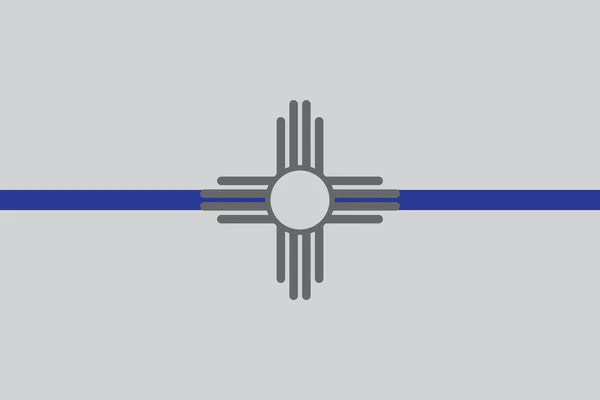 Top View Blue Line Flag New Mexico State Usa United — Stock Photo, Image