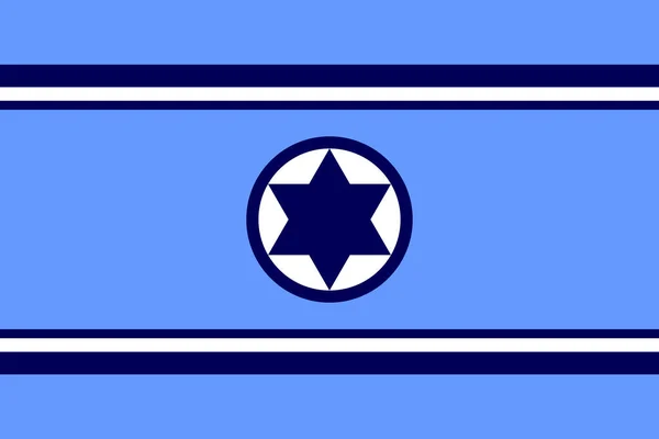 깃발의 윗부분은 이스라엘 공군의 깃발이다 이스라엘 애국자 깃대는 비행기 플래그 — 스톡 사진