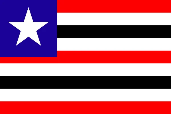 旗Maranhao ブラジルのトップビュー ブラジルの愛国者と旅行の概念 旗竿はない 平面設計 レイアウト 旗の背景 — ストック写真
