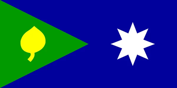 Vue Dessus Drapeau Île Saibai Australie Voyage Australien Concept Patriote — Photo