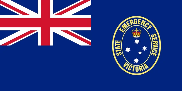 Vista Superior Bandeira Victoria Ses Austrália Australian Travel Patriot Concept — Fotografia de Stock