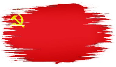 Renkli el yapımı fırça darbeleri ulusal Rus bayrağını boyadı. afiş, kart, reklam, TV reklamı, reklam, web tasarımı ve dergi şablonu