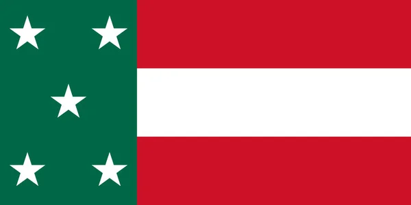 Vista Superior Bandeira República Yucatan México Estados Unidos Mexicanos Viagem — Fotografia de Stock