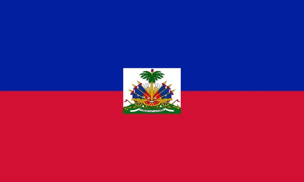 Vue Dessus Drapeau Officiel Haïti Patriote Concept Voyage Pas Mât — Photo