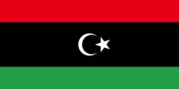 Bovenaanzicht Van Officiële Vlag Libië Patriot Reisconcept Geen Vlaggenmast Vliegtuigontwerp — Stockfoto