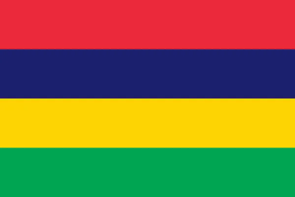 Ovanifrån Officiell Flagga Mauritius Patriot Och Resor Koncept Ingen Flaggstång — Stockfoto