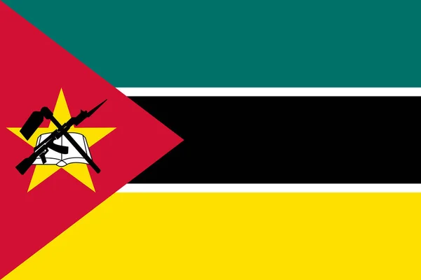 Vista Superior Bandeira Oficial Moçambique Patriota Conceito Viagem Não Tem — Fotografia de Stock