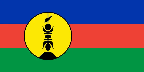 Краєвид Офіційний Прапор Нової Каледонії Патріотизм Подорожні Концепції Ніякого Флагштока — стокове фото