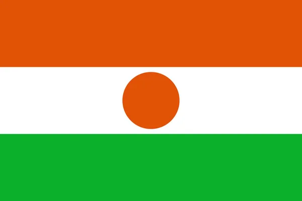 Краєвид Офіційний Прапор Нігеру Патріотизм Подорожні Концепції Ніякого Флагштока Плановий — стокове фото