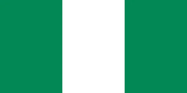 Vista Superior Bandera Oficial Nigeria Patriota Concepto Viaje Sin Asta — Foto de Stock