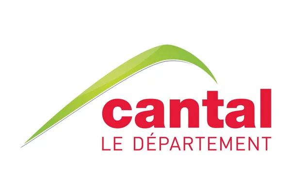 Vista Superior Del Departamento Bandera Cantal Francia Viajes Franceses Concepto —  Fotos de Stock