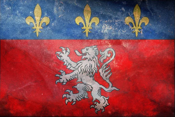 Vista Superior Lyon Retroflag França França Com Textura Grunge Francês — Fotografia de Stock