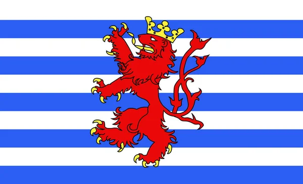위쪽의 벨기에 룩셈부르크 벨기에 애국자 깃대는 비행기 플래그 — 스톡 사진